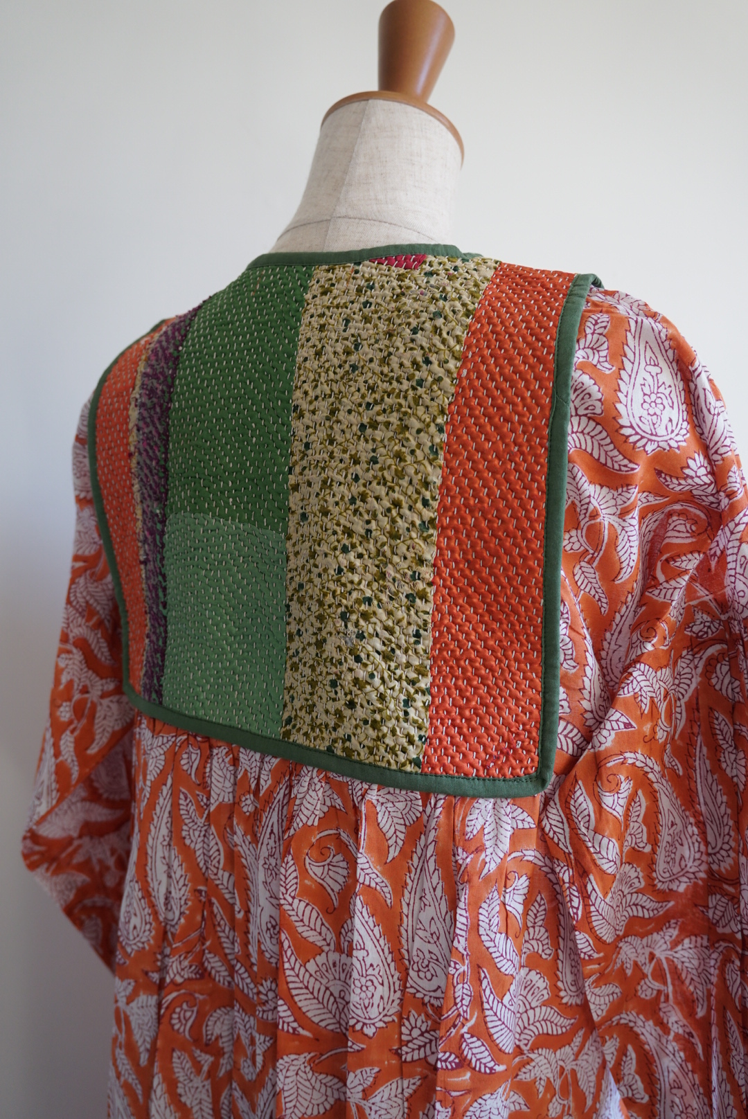 orange green kantha dress #2512006 - 画像 (18)