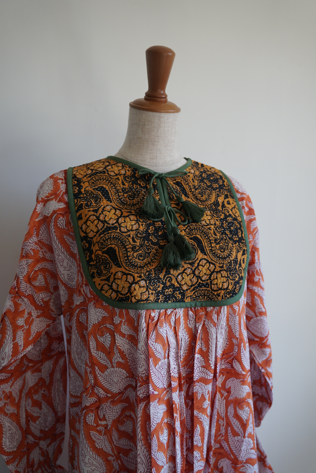 orange green kantha dress #2512006 - 画像 (15)