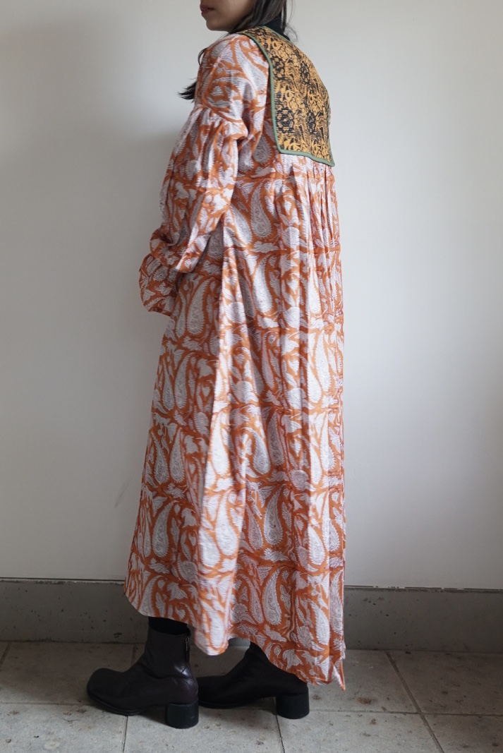 orange green kantha dress #2512006 - 画像 (4)