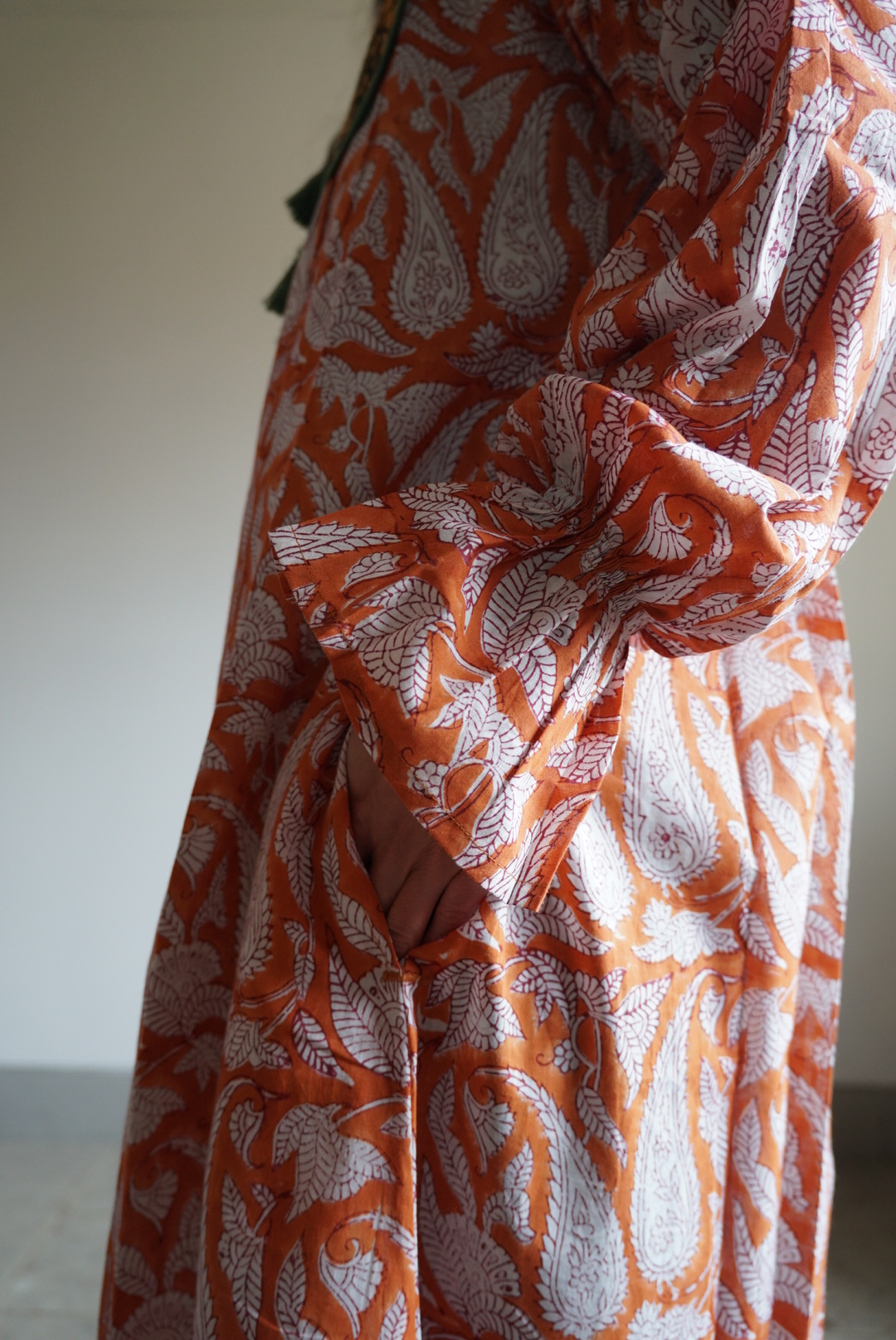 orange green kantha dress #2512006 - 画像 (14)