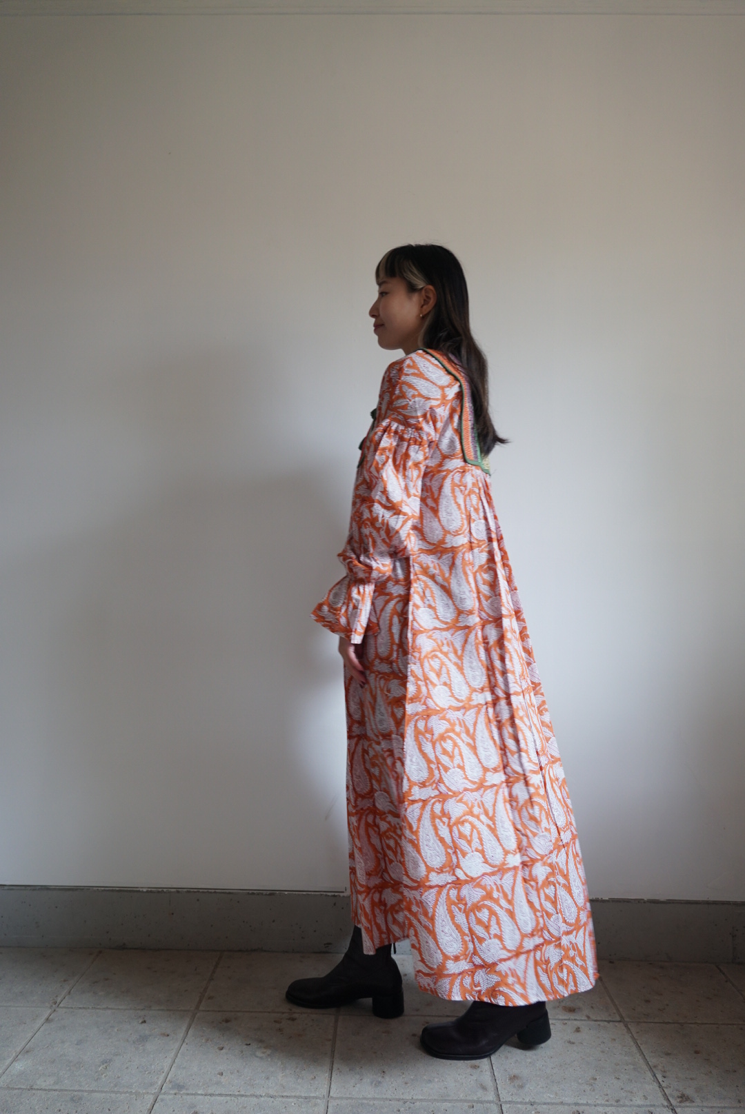 orange green kantha dress #2512006 - 画像 (11)