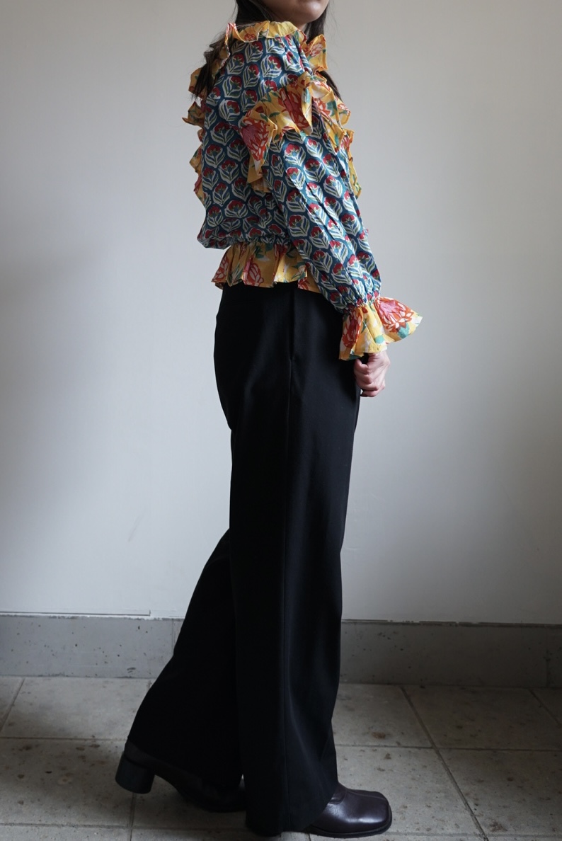 blue×yellow kantha blouse - 画像 (6)