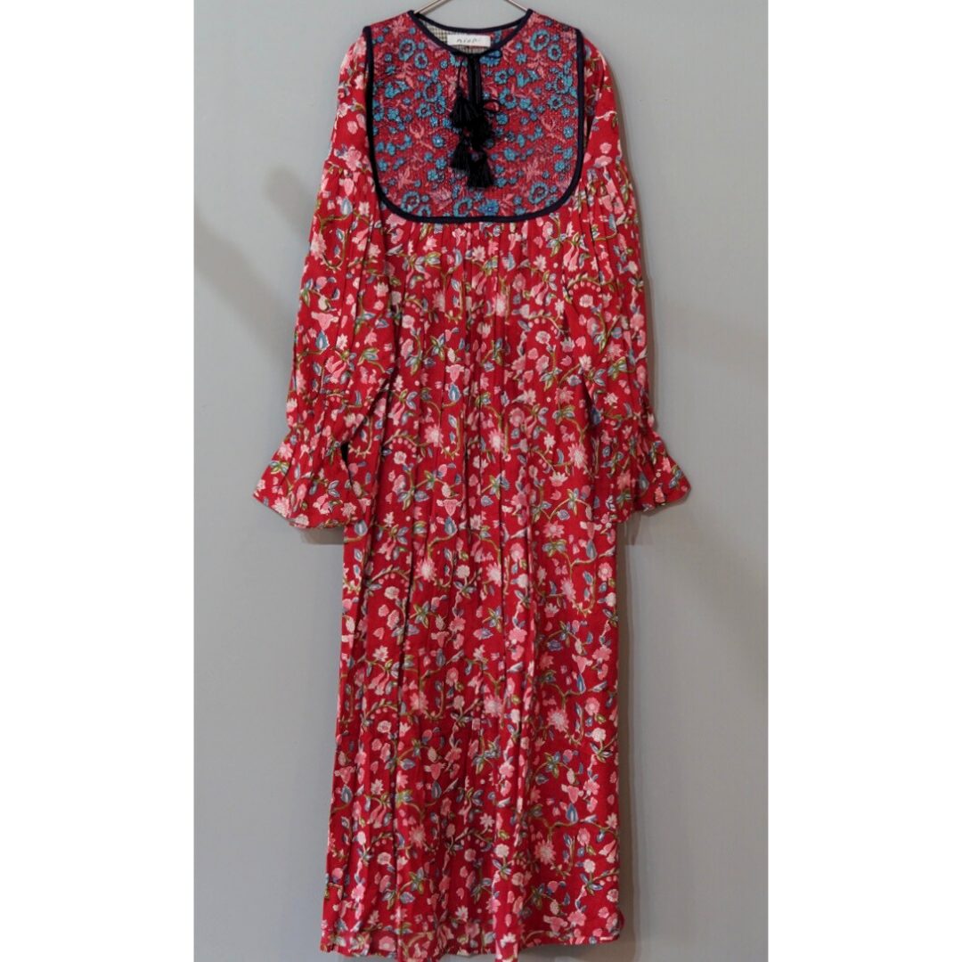 red × red kantha dress #2412003