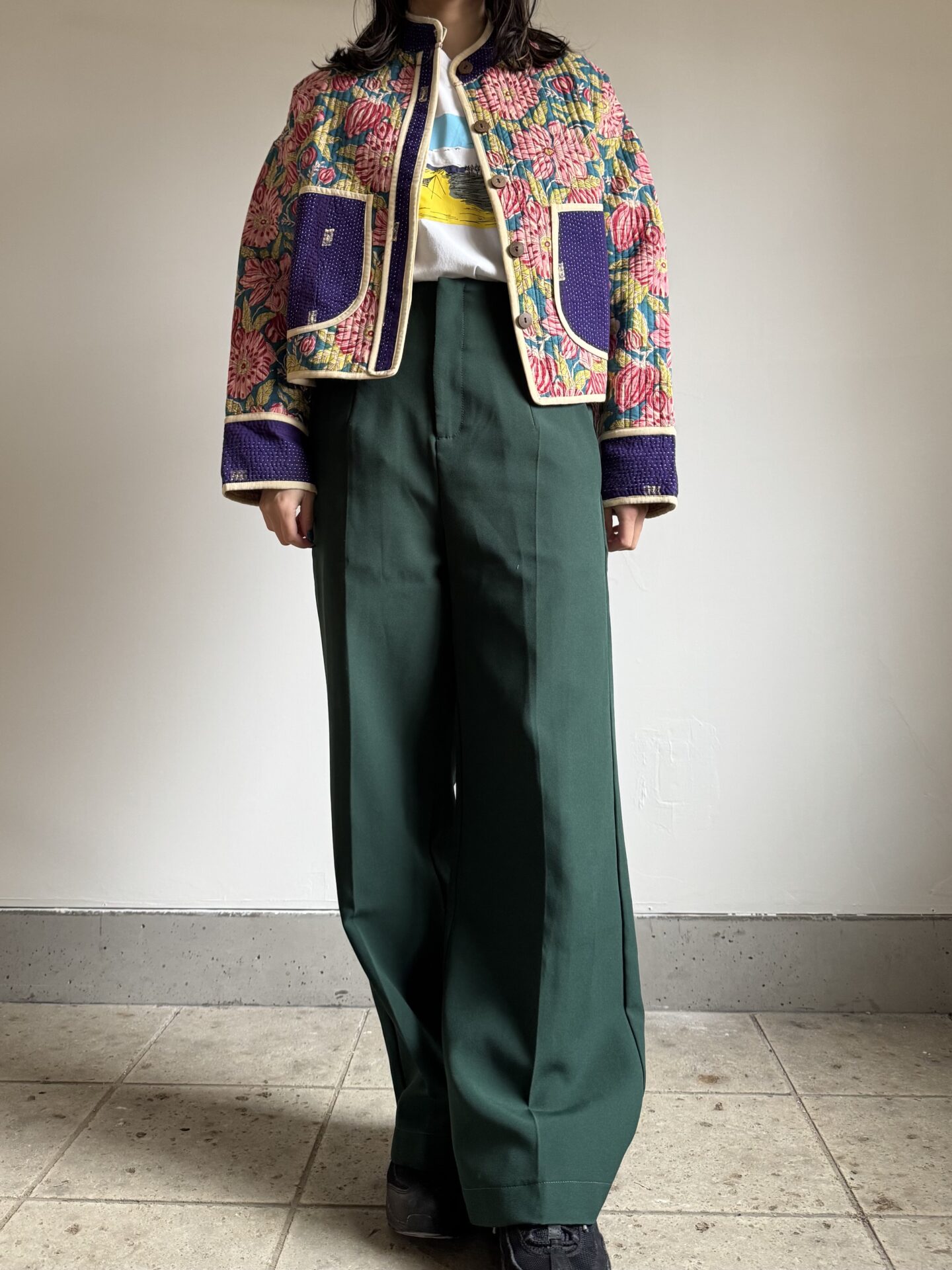 green kantha jacket - 画像 (2)
