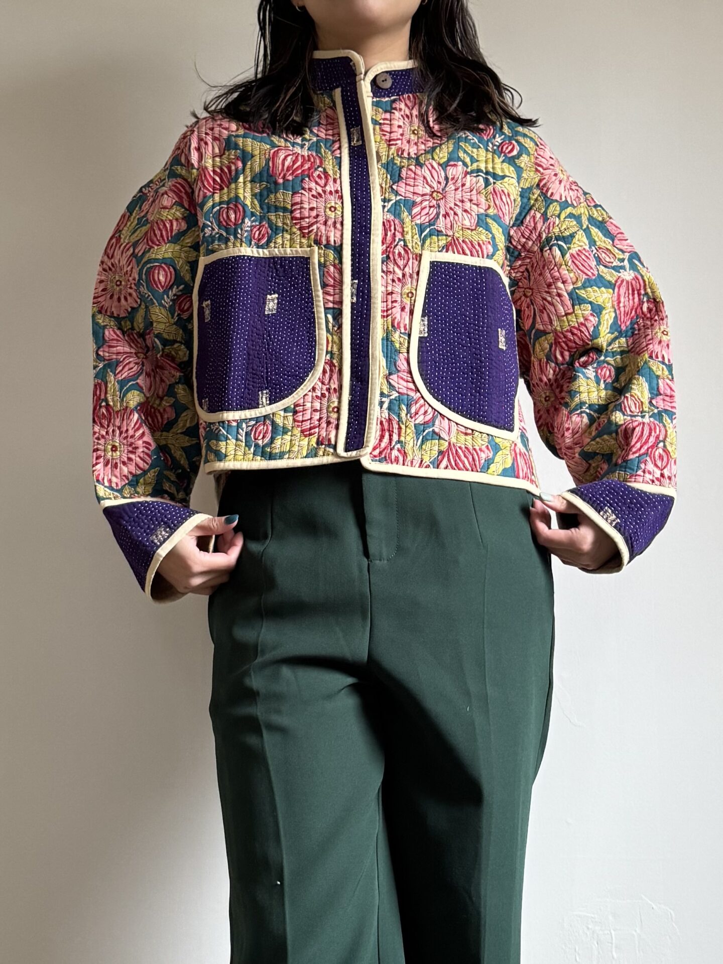 green kantha jacket - 画像 (6)