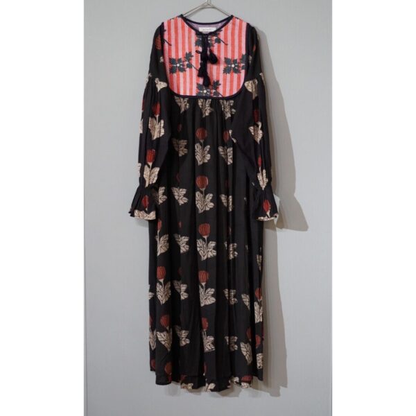 navy × pink kantha dress #2507005