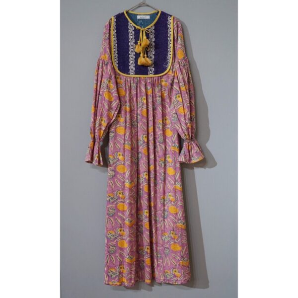 purple×purple kantha dress #2507001