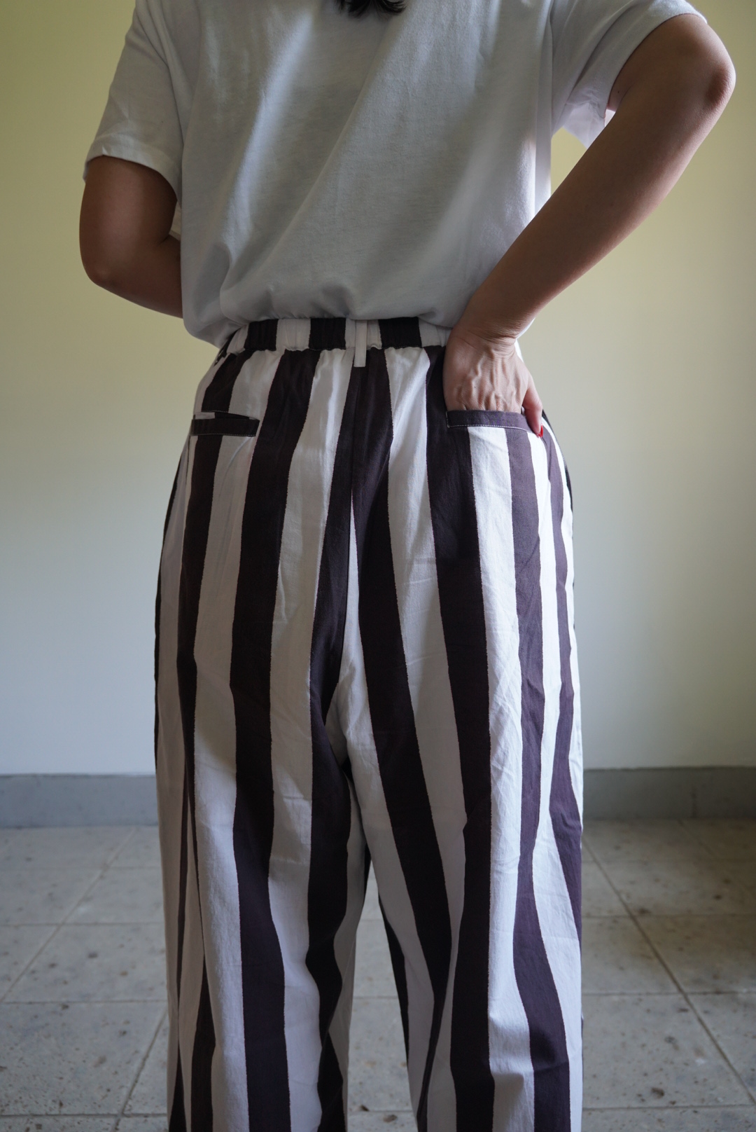 black × white stripe pants - 画像 (13)