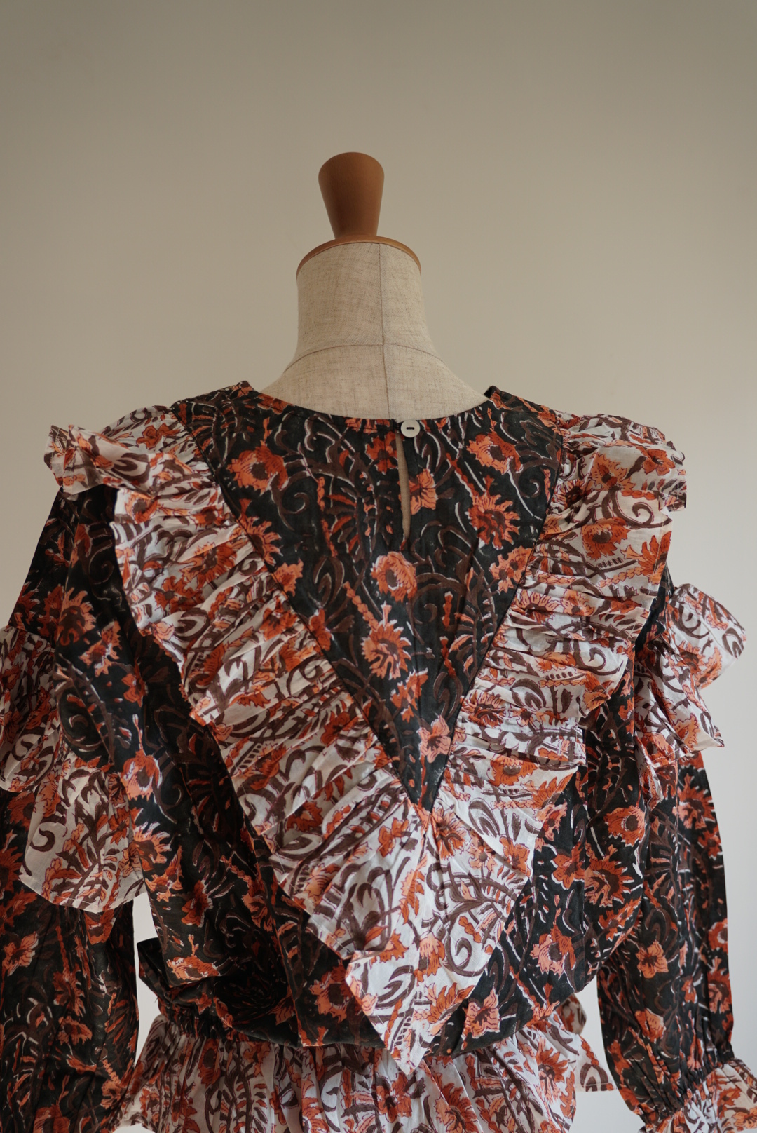 brown×black kantha blouse - 画像 (11)