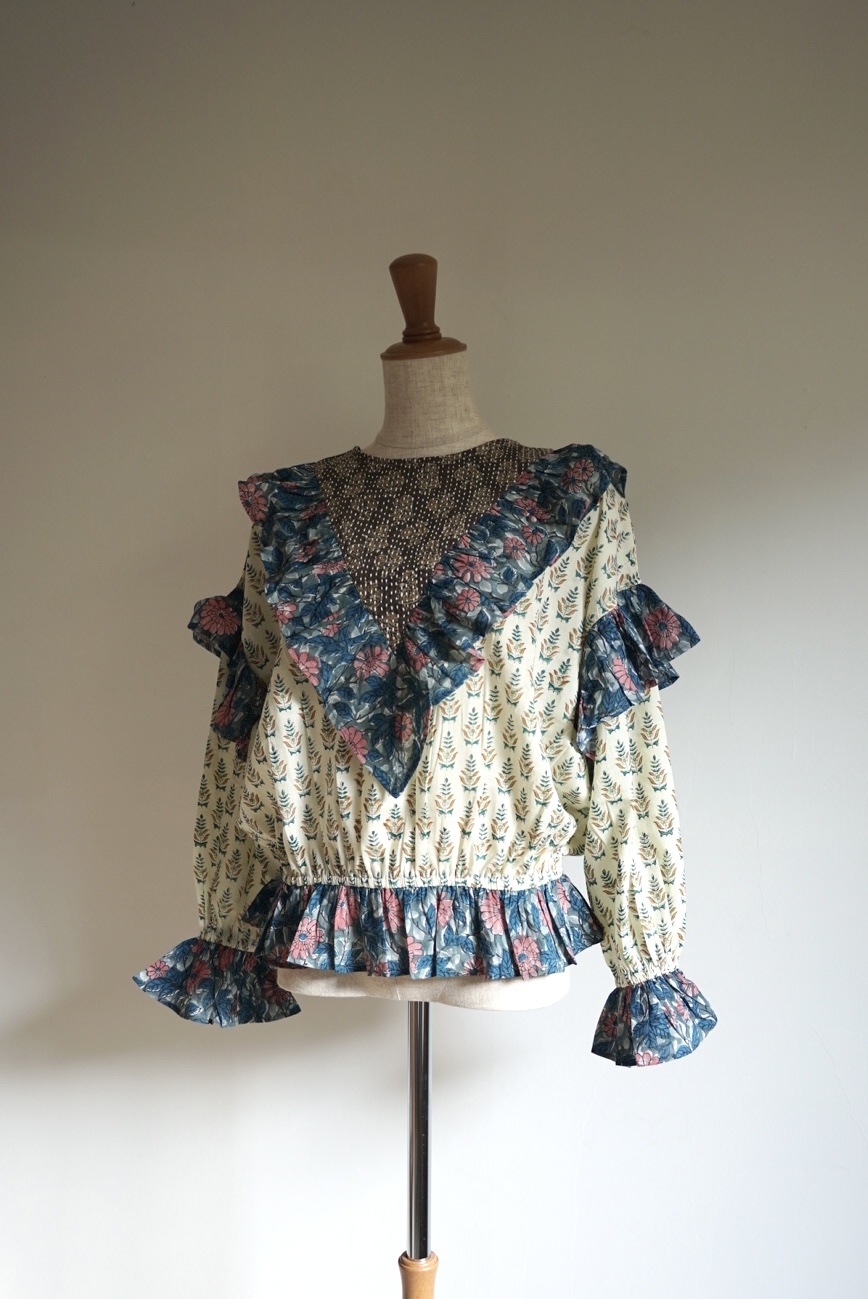 lemon×blue kantha blouse - 画像 (10)