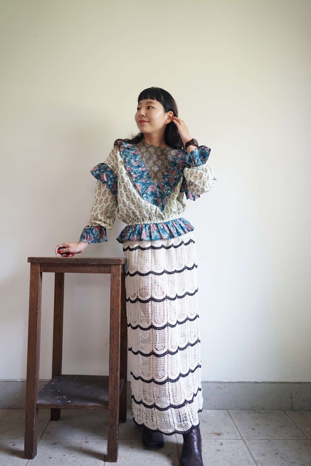 lemon×blue kantha blouse - 画像 (9)