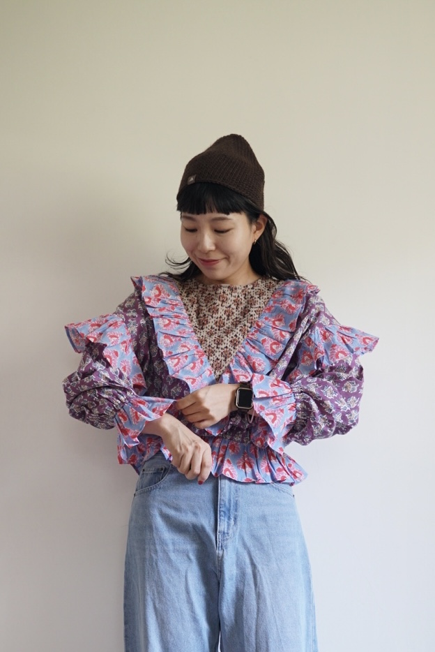 puple×pink kantha blouse - 画像 (6)