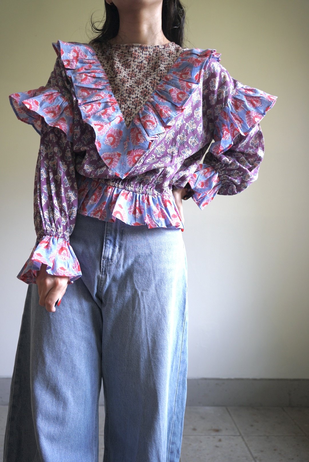 puple×pink kantha blouse - 画像 (12)