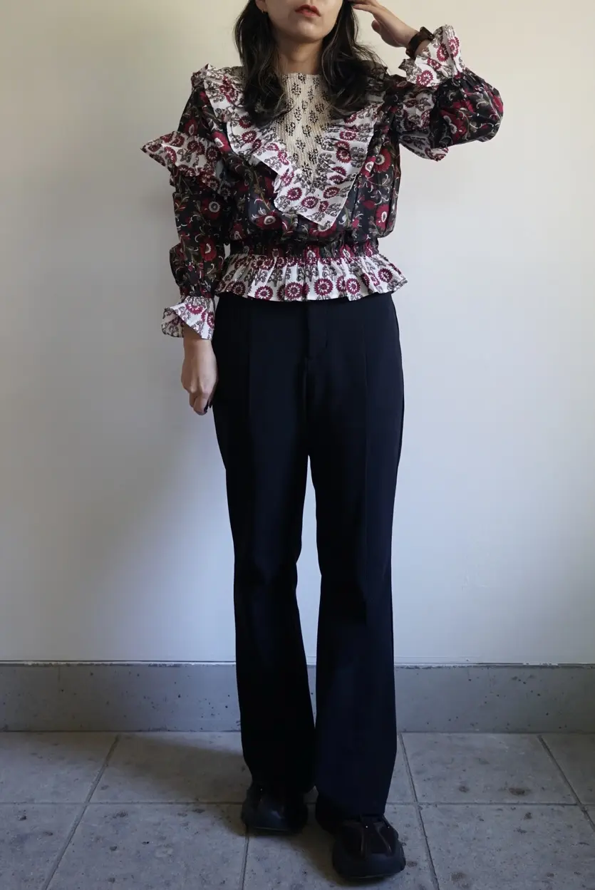 red×black kantha blouse | nioki with AMKUPi