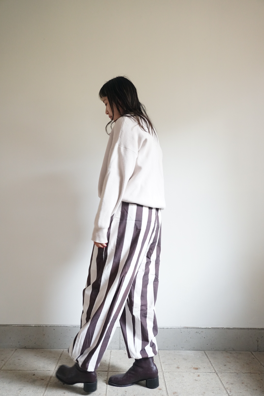 black × white stripe pants - 画像 (8)