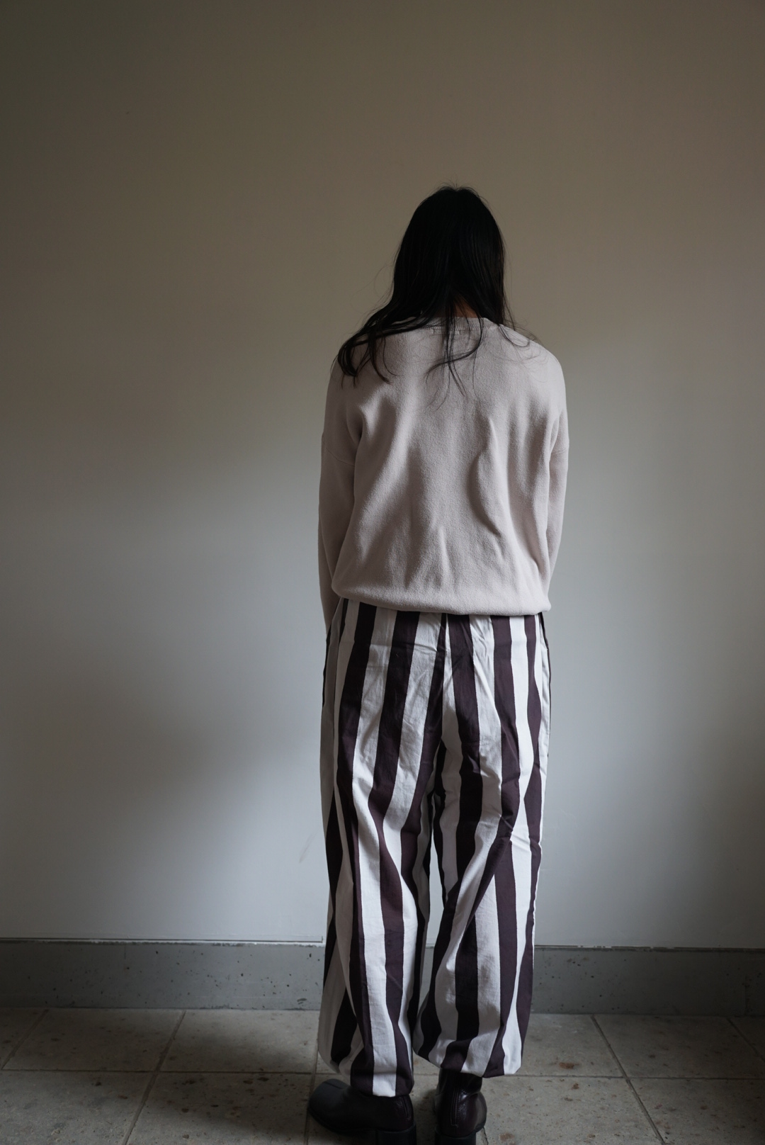 black × white stripe pants - 画像 (9)