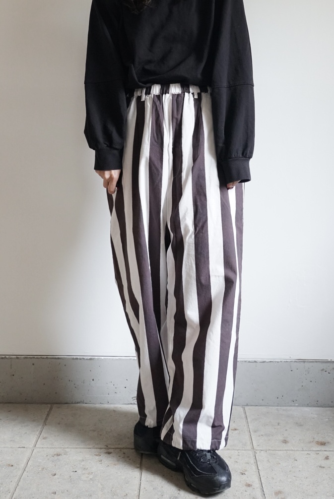 black × white stripe pants - 画像 (2)