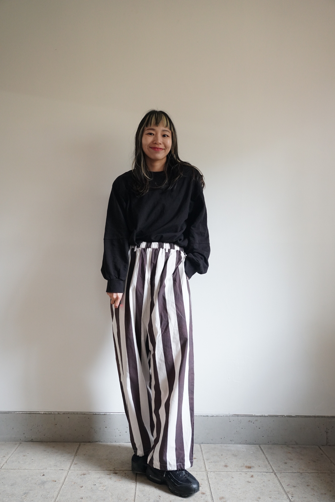 black × white stripe pants - 画像 (4)