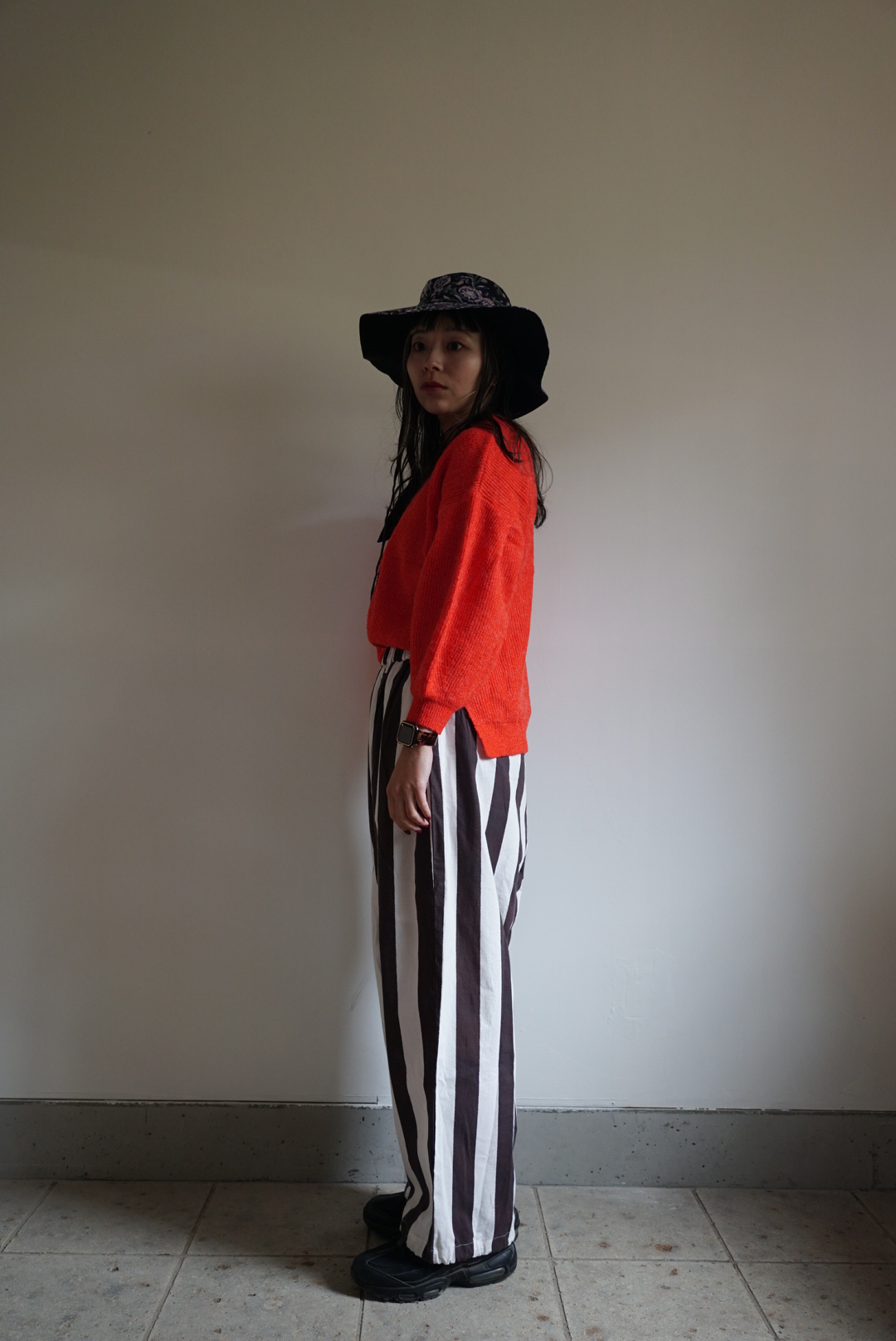 black × white stripe pants - 画像 (7)
