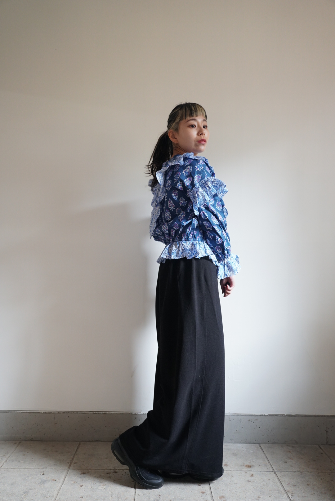 blue×blue kantha blouse - 画像 (7)