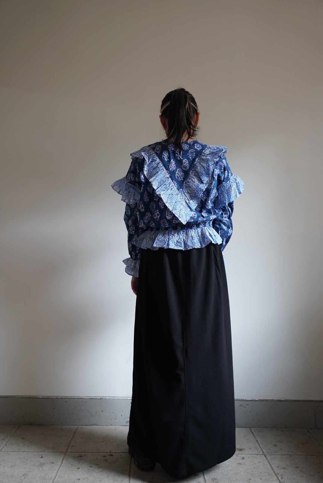 blue×blue kantha blouse - 画像 (6)