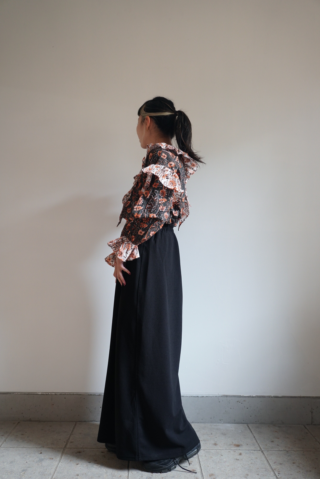 brown×black kantha blouse - 画像 (6)