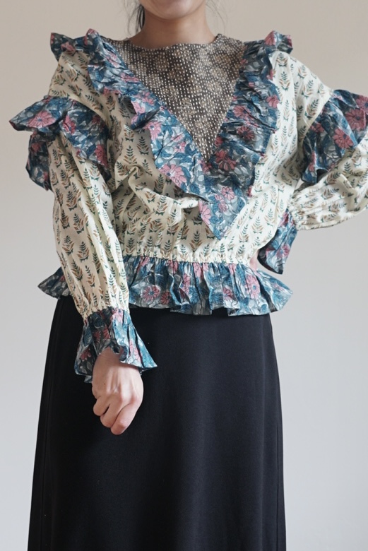 lemon×blue kantha blouse - 画像 (13)