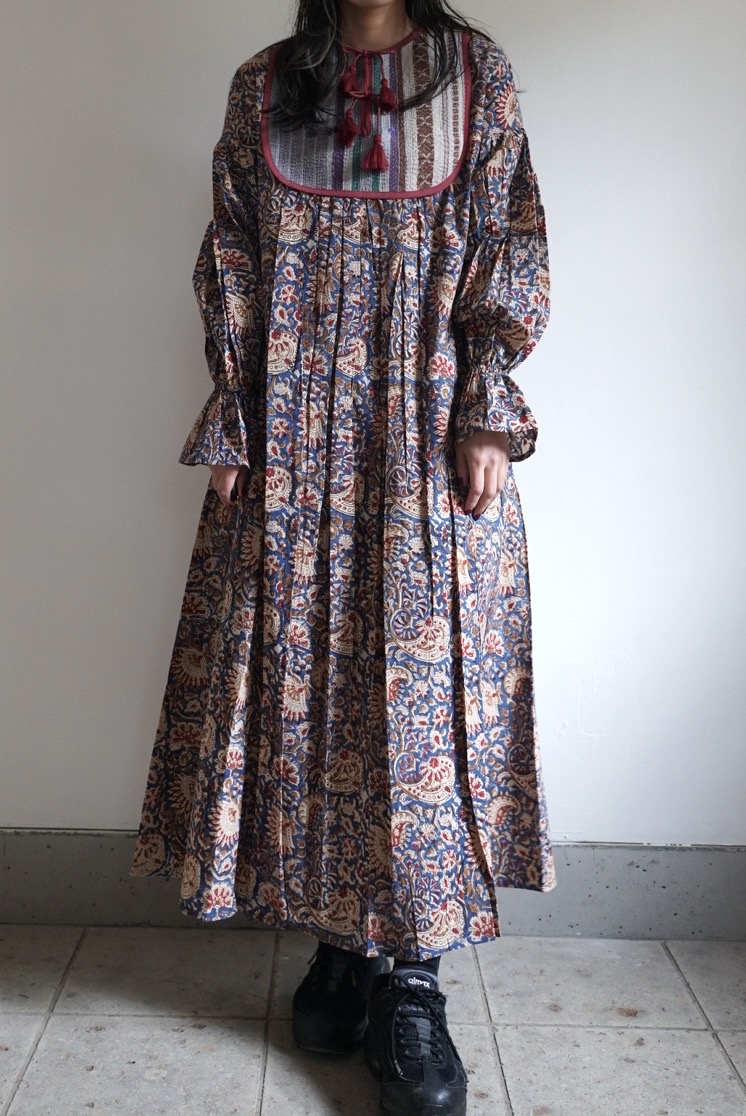 navy red kantha dress #2512002 - 画像 (2)