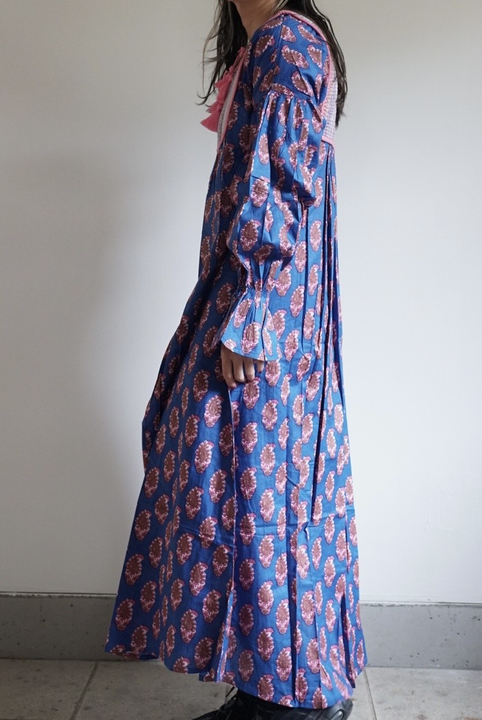 blue pink kantha dress #2512004 - 画像 (3)