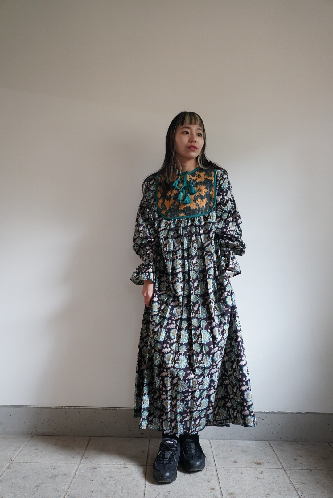 black blue kantha dress #2511002 - 画像 (3)