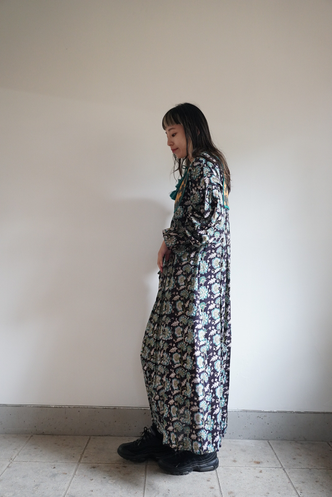 black blue kantha dress #2511002 - 画像 (4)