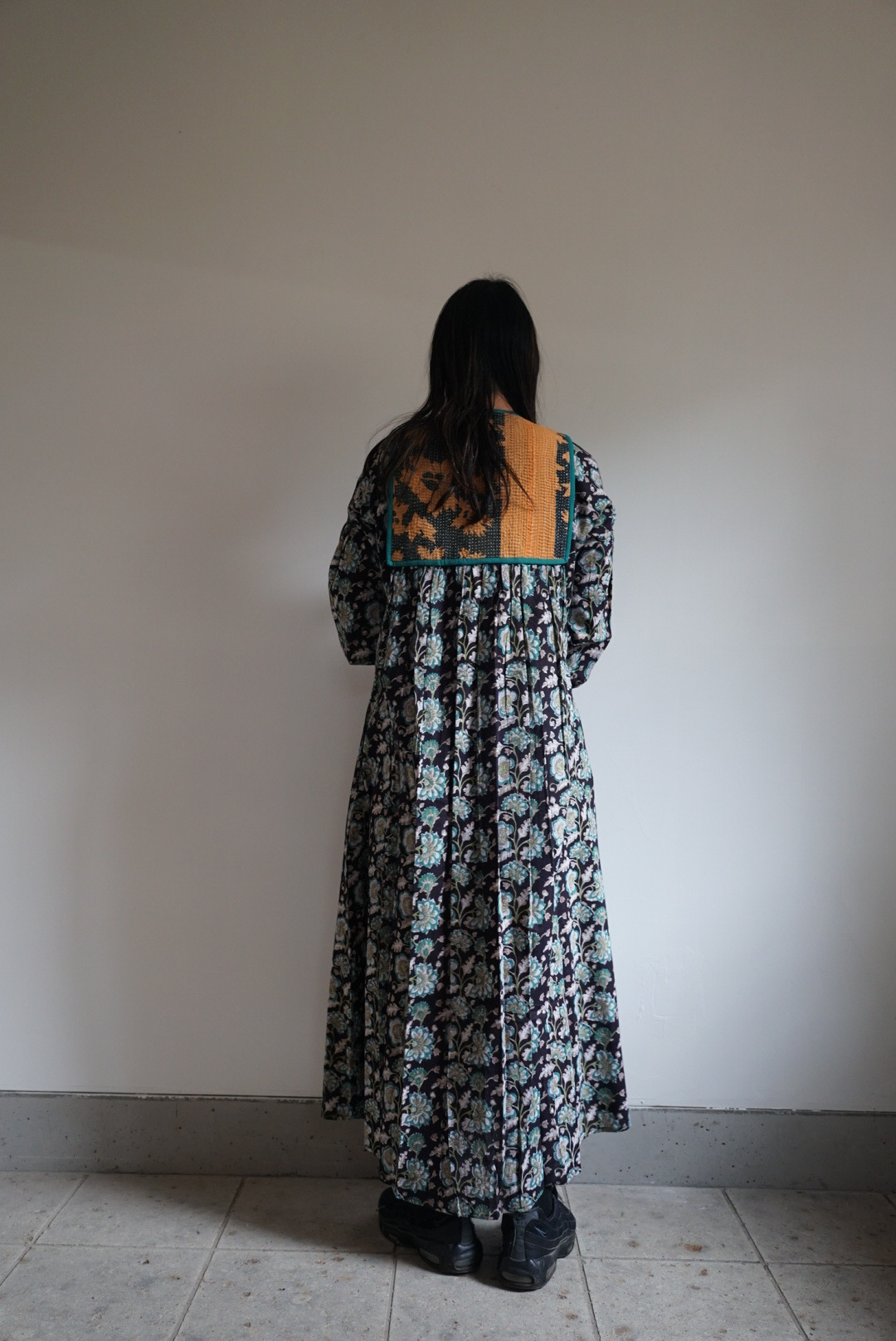 black blue kantha dress #2511002 - 画像 (5)