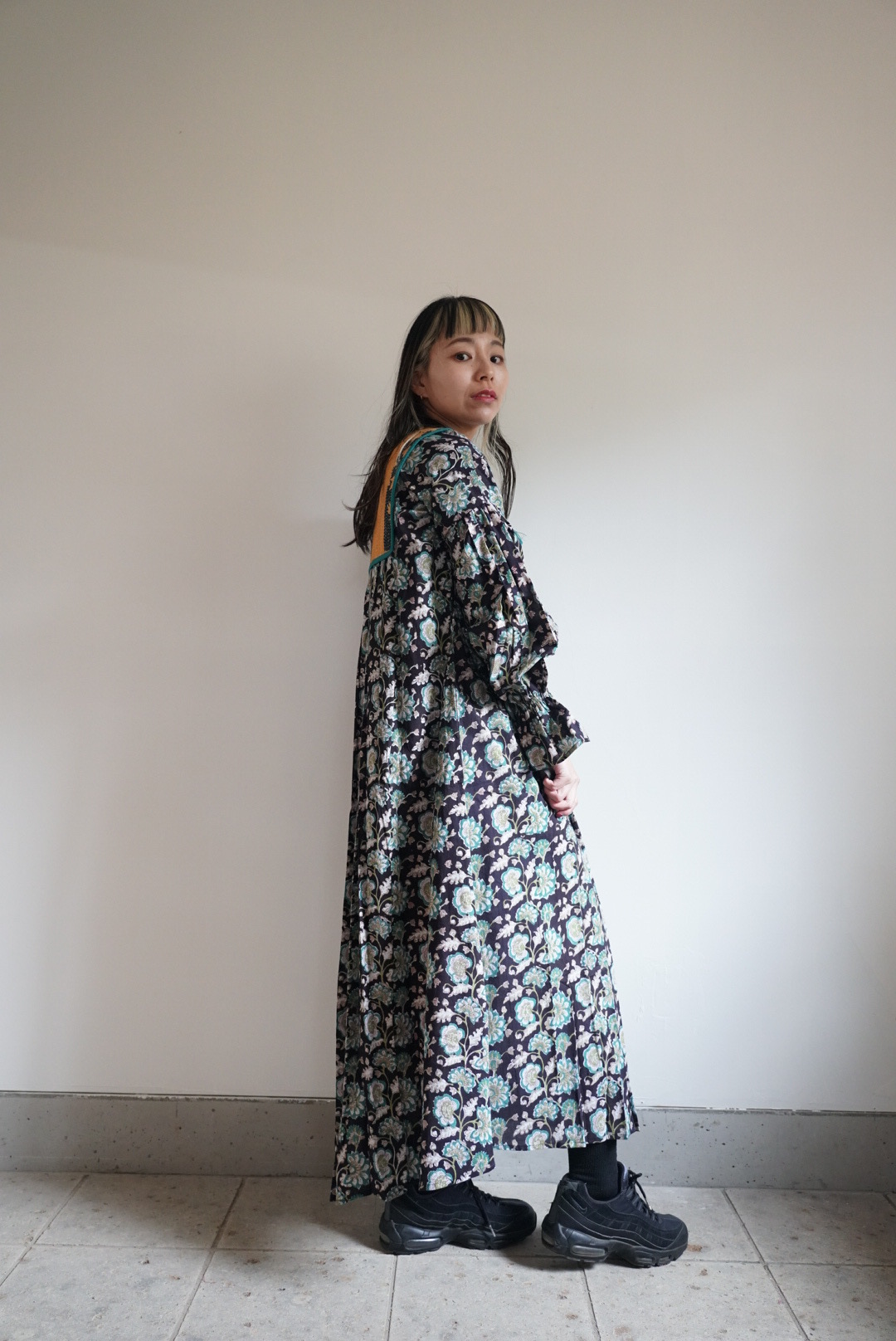 black blue kantha dress #2511002 - 画像 (6)