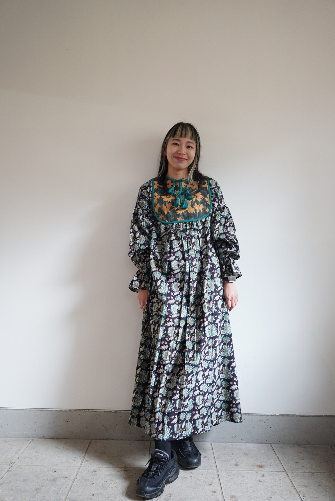 black blue kantha dress #2511002 - 画像 (7)
