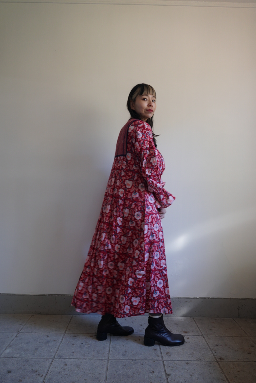 red × red kantha dress #2512003 - 画像 (4)