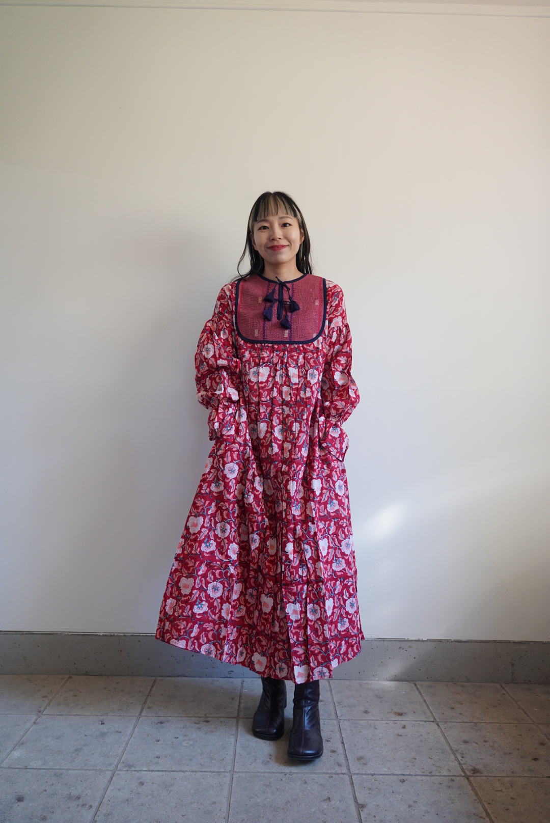 red × red kantha dress #2512003 - 画像 (6)