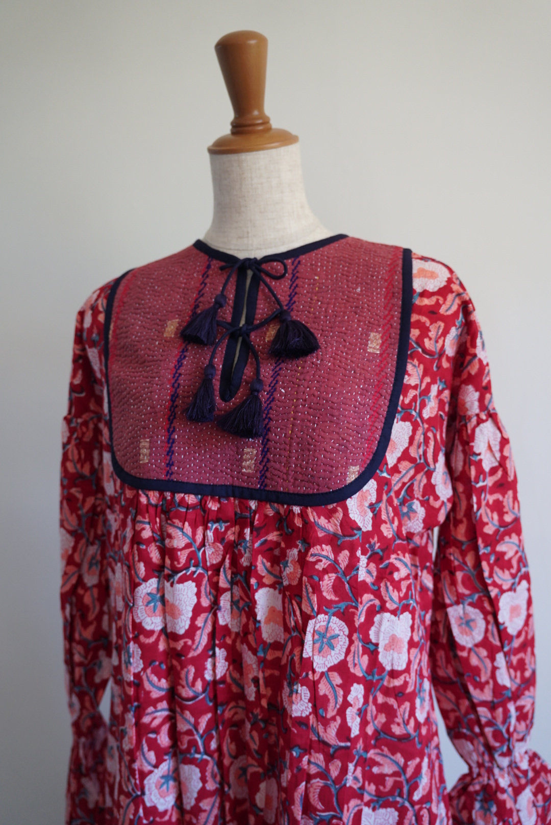red × red kantha dress #2512003 - 画像 (9)