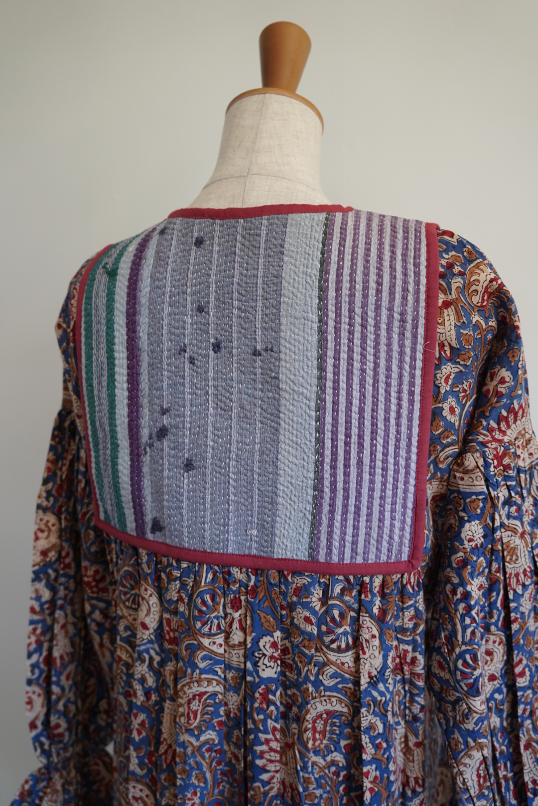 navy red kantha dress #2512002 - 画像 (10)