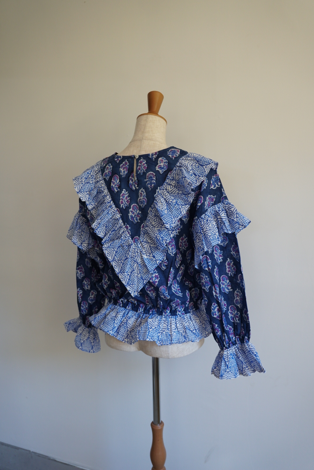 blue×blue kantha blouse - 画像 (16)