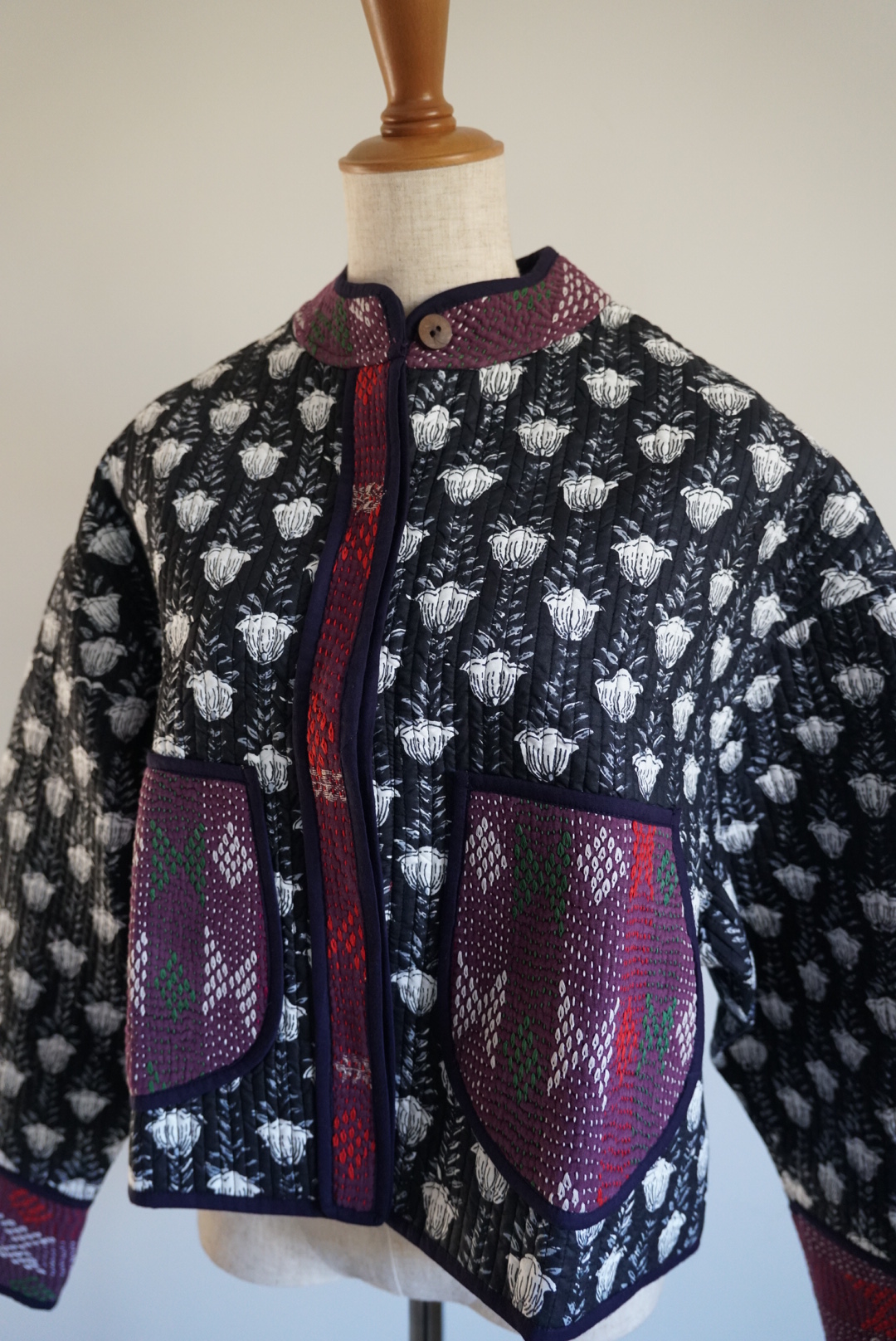 black kantha jacket
