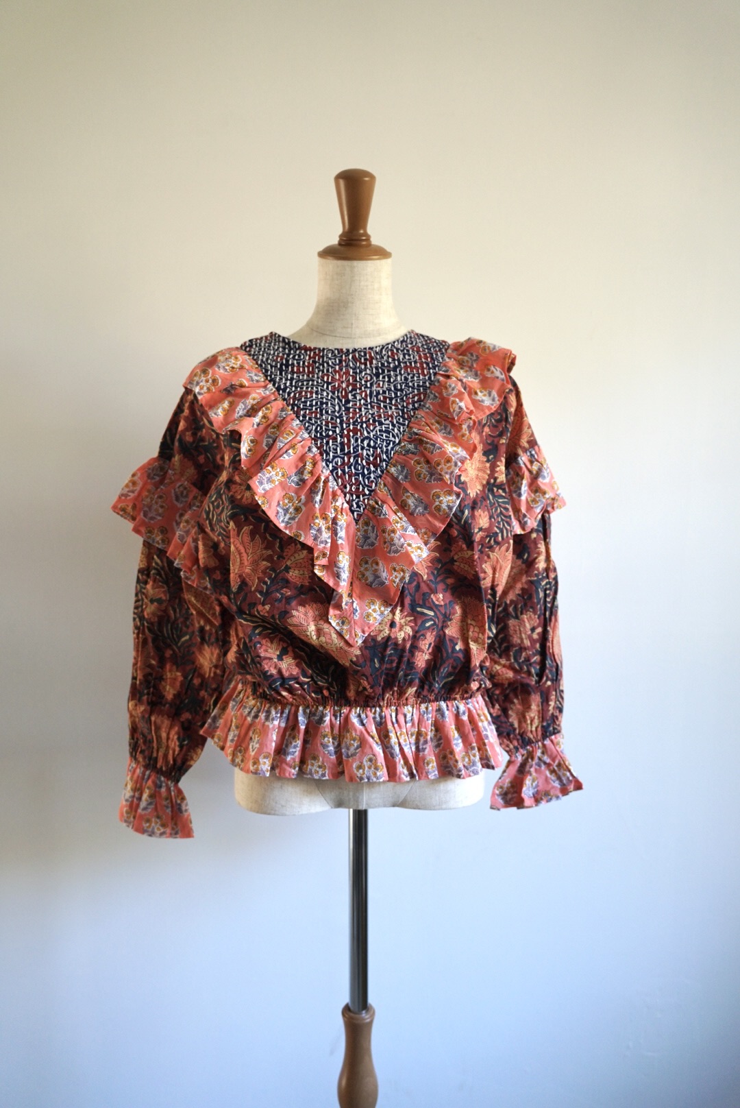 orange×brown kantha blouse - 画像 (18)