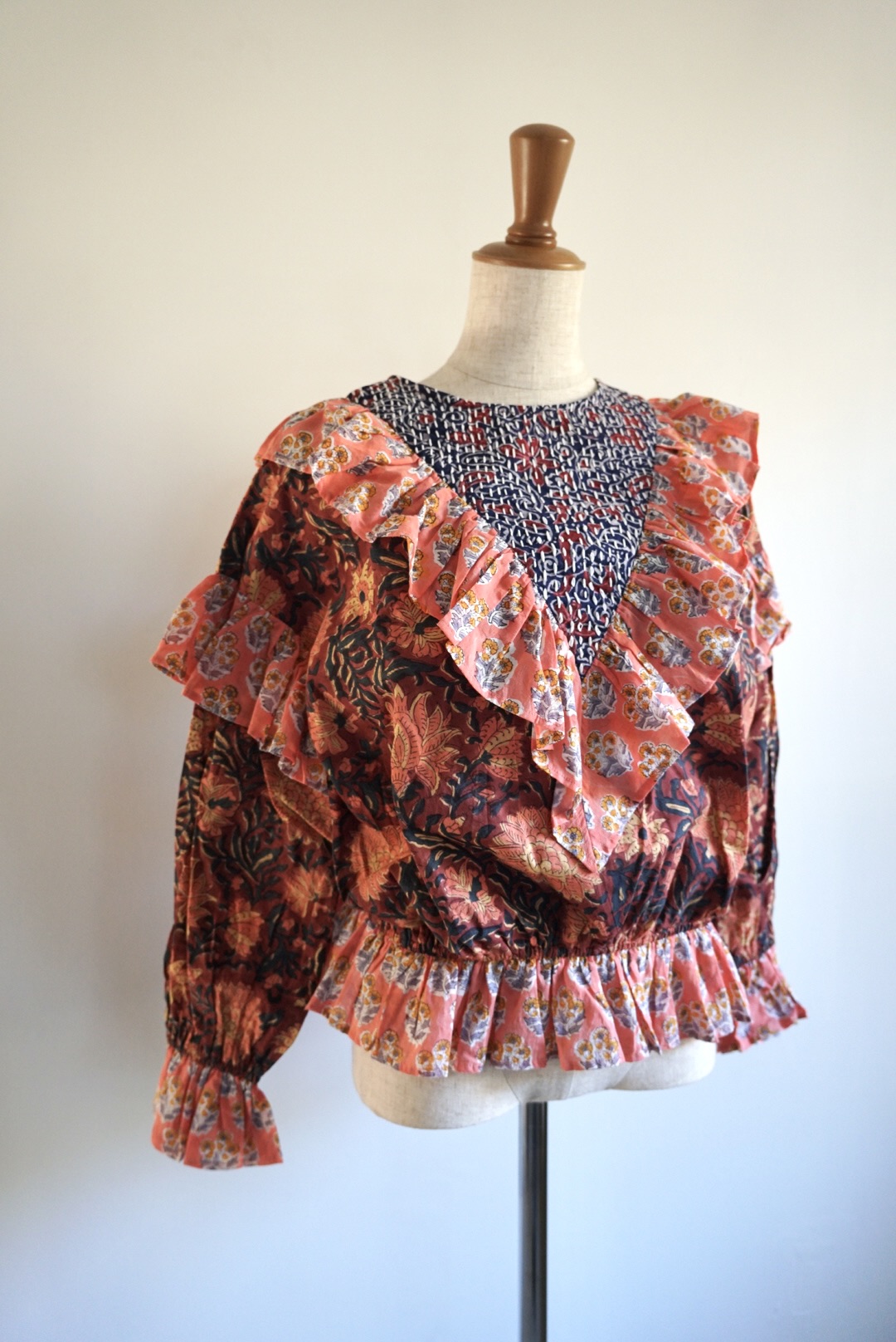 orange×brown kantha blouse - 画像 (19)