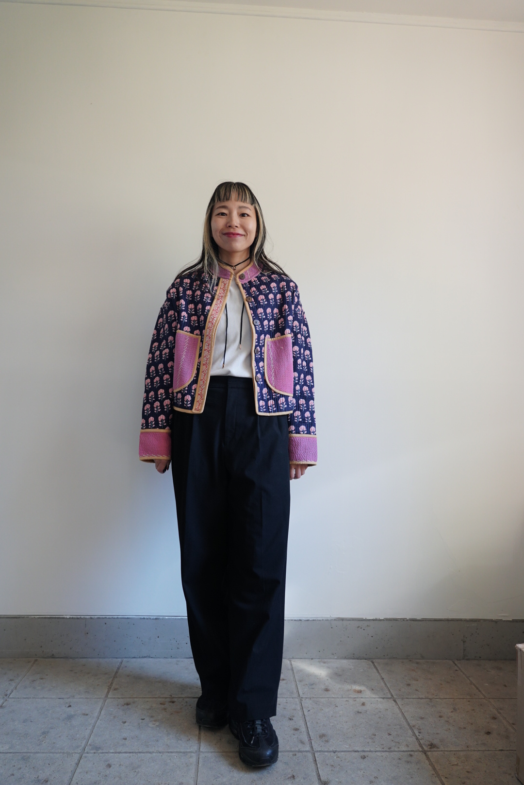 navy×pink kantha jacket - 画像 (6)