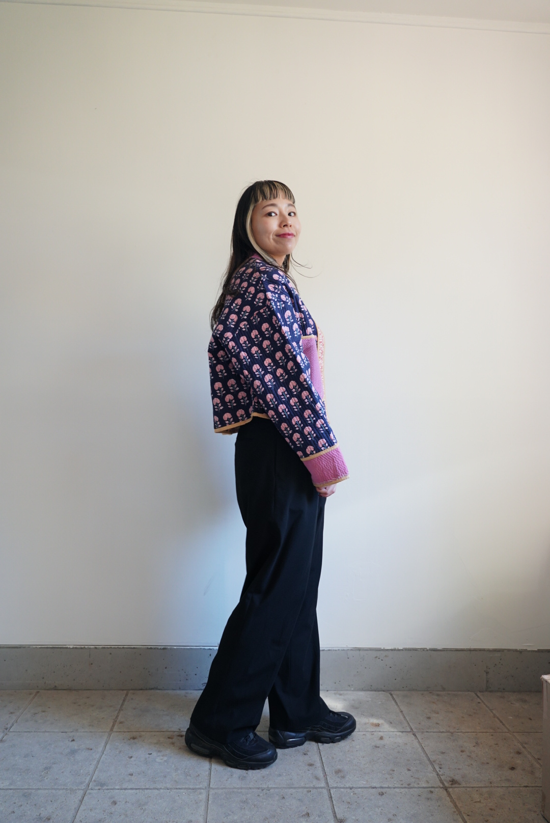 navy×pink kantha jacket - 画像 (7)