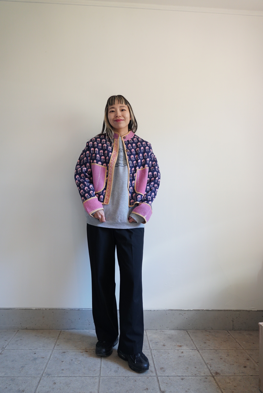 navy×pink kantha jacket - 画像 (9)