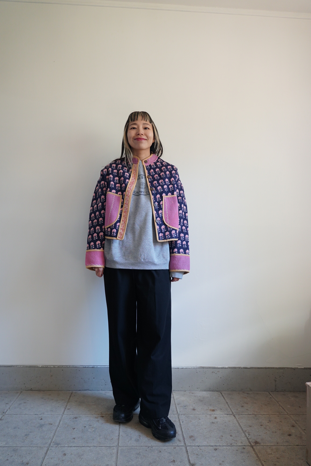 navy×pink kantha jacket - 画像 (10)