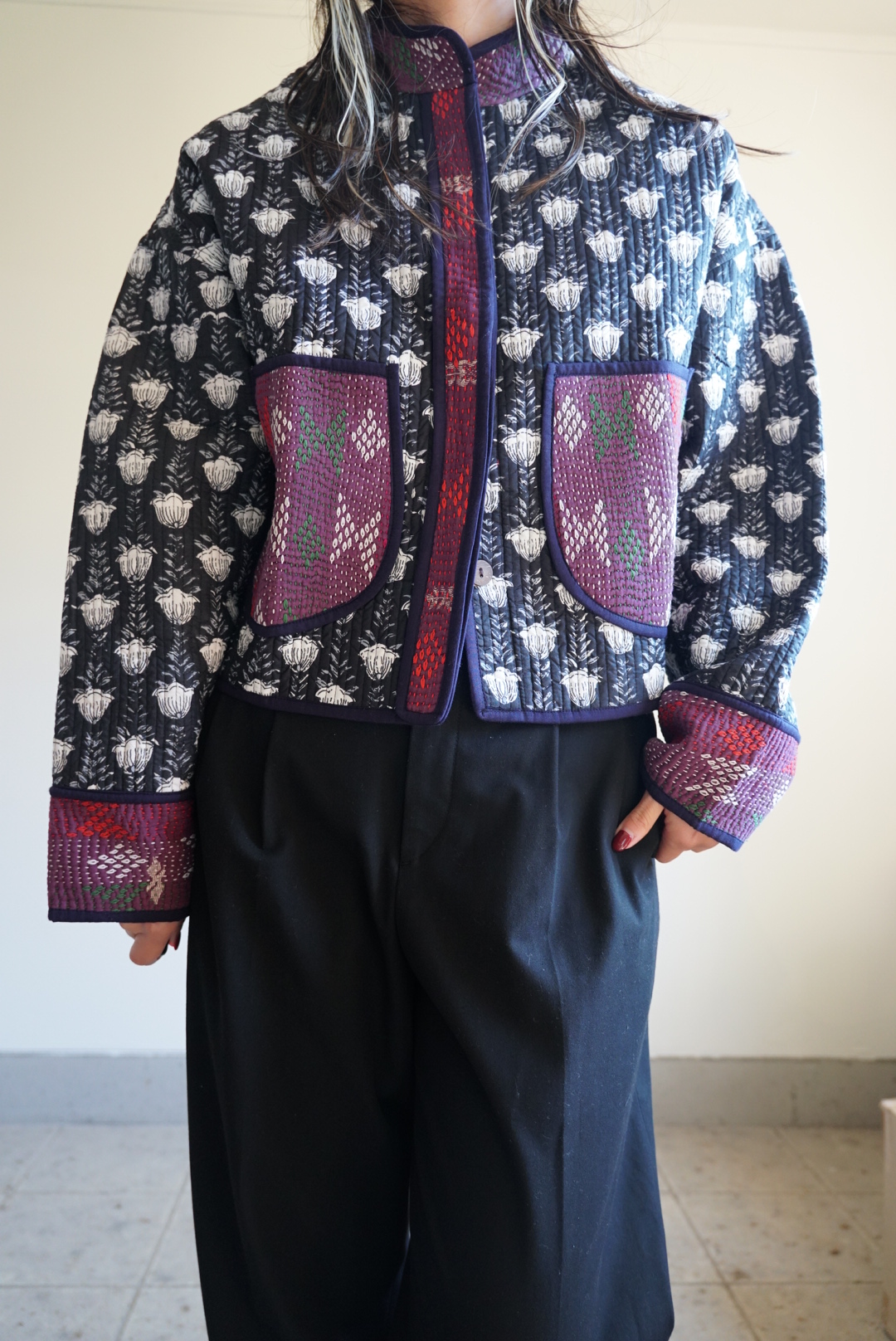 black kantha jacket - 画像 (5)