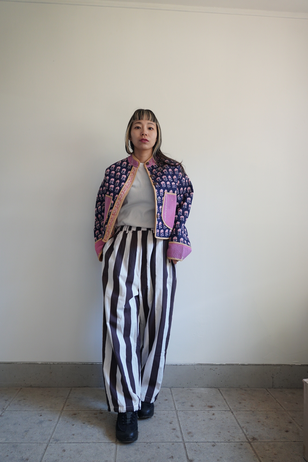 navy×pink kantha jacket - 画像 (13)