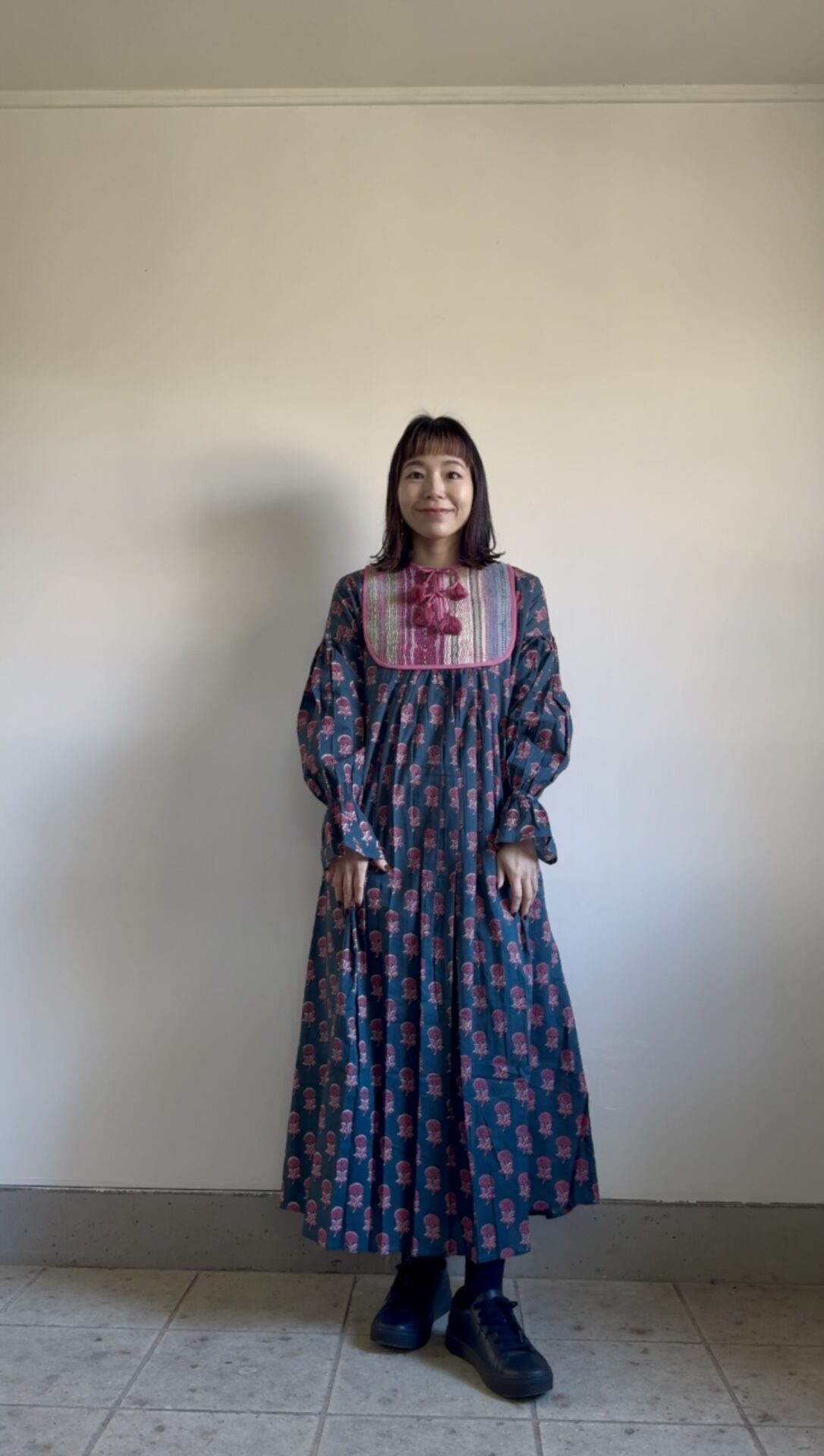 green pink Kantha dress #2601007 - 画像 (2)