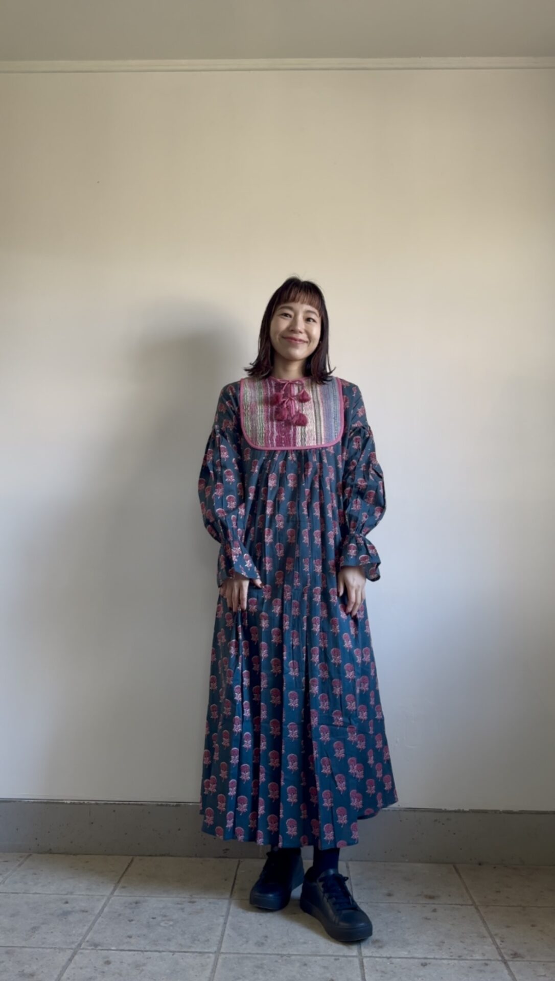 green pink Kantha dress #2601007 - 画像 (3)